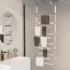 A bathroom scene with a sink and a hanging towel rack. Produktbild-Vorschau