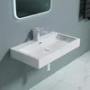 doporro Lavabo da Appoggio Rettangolare, Lavabo Bagno Anteprima dell’immagine prodotto 6
