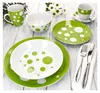 Pula zielone kropki 12szt serwis obiadowy porcelana 6 osób Podgląd zdjęcia produktu 6