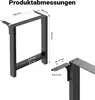 Stalowe nogi stołu Wiltec zestaw 2 kwadratowych rur 60x72cm Podgląd zdjęcia produktu 12