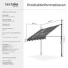 tectake® Klemmmarkise mit Handkurbel einfache Montage Produktbild-Vorschau 5