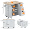 Isola da cucina mobile Merax con piano di lavoro Anteprima dell’immagine prodotto 11