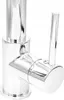 A close-up shot of a chrome kitchen faucet handle and base. Náhled obrázku produktu