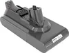 A gray vacuum cleaner battery pack is shown against a white background. Voir les images du produit