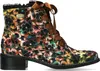 Laura Vita Damen Stiefelette Blumenmuster Satinband Produktbild-Vorschau 6