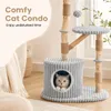 COSTWAY: Árbol para gatos de madera natural con cueva, 105 Vista previa de la imagen del producto 5