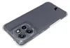 A clear phone case with a dark gray phone inside, shown from a high angle. Produktbild-Vorschau