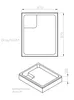Schulte Duschwanne Adria 100x90 cm, Sanitäracryl Anthrazit, Produktbild-Vorschau 5