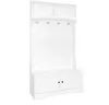 Armoire d'entrée blanche Sweiko avec espace de rangement Voir les images du produit 11