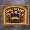 Oldtimer - meine Garage meine Regeln Metallschild in 15x20 Produktbild-Vorschau 2