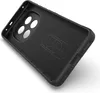 The back of a black phone case is shown at an angle against a white background. Produktbild-Vorschau