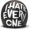 Kask Jet Cafe Racer DMD RETRO I Hate Everyone Black White Podgląd zdjęcia produktu 3