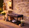 Metall Kaminholzregal Sitzbank 100 × 48 × 45 cm – Matt Produktbild-Vorschau 6