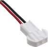 A close-up shot of a white electrical connector with red and black wires. Produktbild-Vorschau