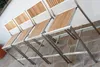 ALEOS. 4 Stück Edelstahl TEAK Barhocker Barsessel Produktbild-Vorschau 9