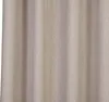 A close-up view of a taupe-colored fabric curtain with vertical folds. Produktbild-Vorschau