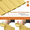 Close-up of a golden PVC privacy screen with text and diagrams highlighting its features. Náhled obrázku produktu
