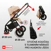 BabyLux® Kombinovaný Kočárek 3v1 ROSSO, Béžová, Sada Náhled obrázku produktu 11
