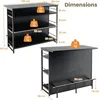 KOMFOTTEU Stół barowy 2 w 1 z miejscem do przechowywania, Podgląd zdjęcia produktu 6