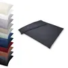 A stack of pillowcases in various colors and a folded duvet cover in dark gray. Produktbild-Vorschau