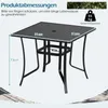 Stół ogrodowy COSTWAY 91 x 91 x 73 cm, metalowy, stół Podgląd zdjęcia produktu 3