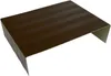 A brown metal corner piece with a ribbed texture, shown from a diagonal angle against a white background. Produktbild-Vorschau