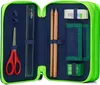 An open pencil case with school supplies inside. Náhled obrázku produktu