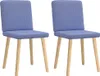 vidaXL Esszimmerstühle 2 Stk. Jeansblau Stoff Produktbild-Vorschau 1
