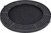 A round black charcoal filter with a gray plastic grate. Anteprima dell’immagine prodotto