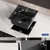 CECIPA Granitspüle Schwarz Küchenspüle Granit  Spülbecken Produktbild-Vorschau 2