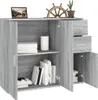 vidaXL Kredens szary Sonoma 91x29,5x75 cm Materiał Podgląd zdjęcia produktu 4