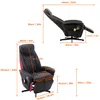 Dimensions of a massage chair shown in two different positions. Produktbild-Vorschau