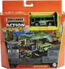The image shows the packaging of a Matchbox Action Drivers Bus Station playset. The packaging is mostly orange with a clear plastic window displaying the toy. Náhľad obrázku produktu