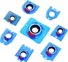 A collection of vacuum cleaner dust bags with blue plastic housings and black rubber seals. Anteprima dell’immagine prodotto
