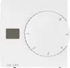 A white thermostat with a dial and a small screen. Voir les images du produit