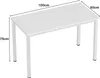 Petit bureau informatique 80x40cm blanc Bureau à domicile Voir les images du produit 2