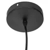 The underside of a black ceiling canopy for a light fixture, with a black cable emerging from the center. Náhled obrázku produktu