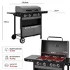Royal Gourmet 4-Brenner Gasgrill, 10 kW Grillwagen mit Produktbild-Vorschau 3