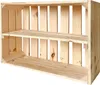 A wooden crate with two shelves, shown against a white background. Náhľad obrázku produktu