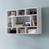Nástěnná police WL5.810 White 75x51x16 cm Dřevěná závěsná Náhled obrázku produktu 2