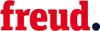 The image shows the word "freud" in large red letters, followed by a small black dot. Produktbild-Vorschau