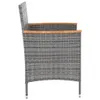 vidaXL Garten-Essstühle 4 Stk. Poly Rattan Grau Produktbild-Vorschau 3