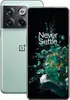 A product shot of a OnePlus 10T 5G smartphone in Jade Green, displayed with its screen on. Produktbild-Vorschau
