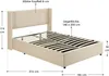 Juskys Polsterbett Savona 140x200 cm - Bett mit Stauraum, Produktbild-Vorschau 7