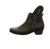 A black leather ankle boot with a zipper on the side and a grey insole partially visible inside. Anteprima dell’immagine prodotto