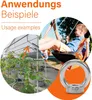 Collage showing a greenhouse with plants, a boy on a swing, and a close-up of a ring nut. Produktbild-Vorschau