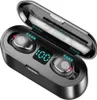A pair of black wireless earbuds in a charging case with a digital display. Produktbild-Vorschau
