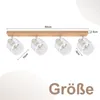 ZMH faretto da soffitto 4 fiamme plafoniera legno LED Anteprima dell’immagine prodotto 8
