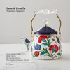 Tetera de porcelana Serenk Premium de 2,1 litros, decorada, Vista previa de la imagen del producto 6