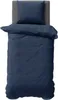 2 teilige Uni Bettwäsche 155x220 cm Mikrofaser Dunkelblau Produktbild-Vorschau 1